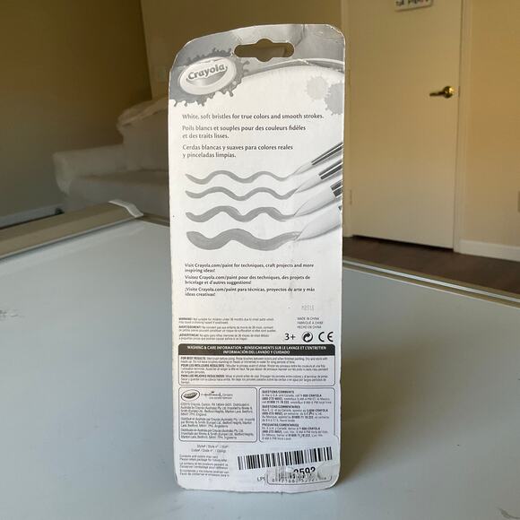 Crayola Round Soft Bristle Paint Brush Set, Multi Sizes, 4 Ct, School Supplies - Picture 3 of 4